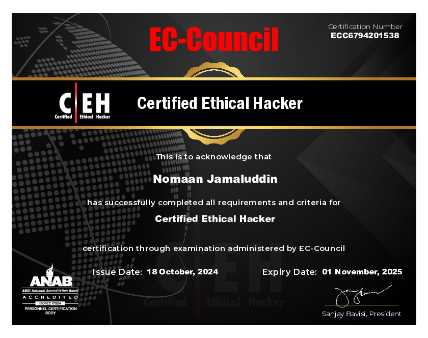CEH certificate